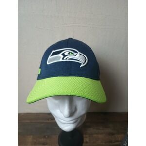 New Era Seahawks Hat NFL Football Cap Fitted Adult Green Blue 39Thirty Med/Large